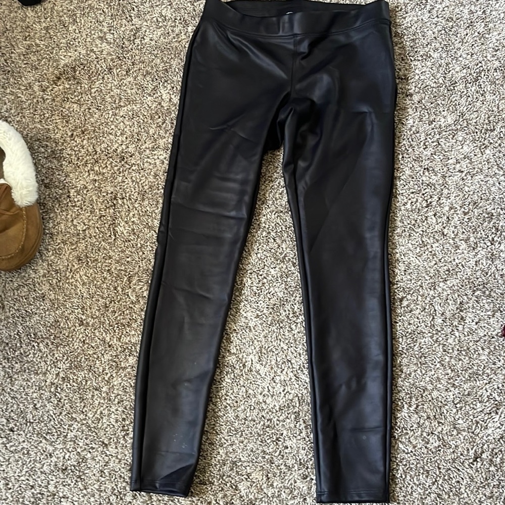 Black leather pants